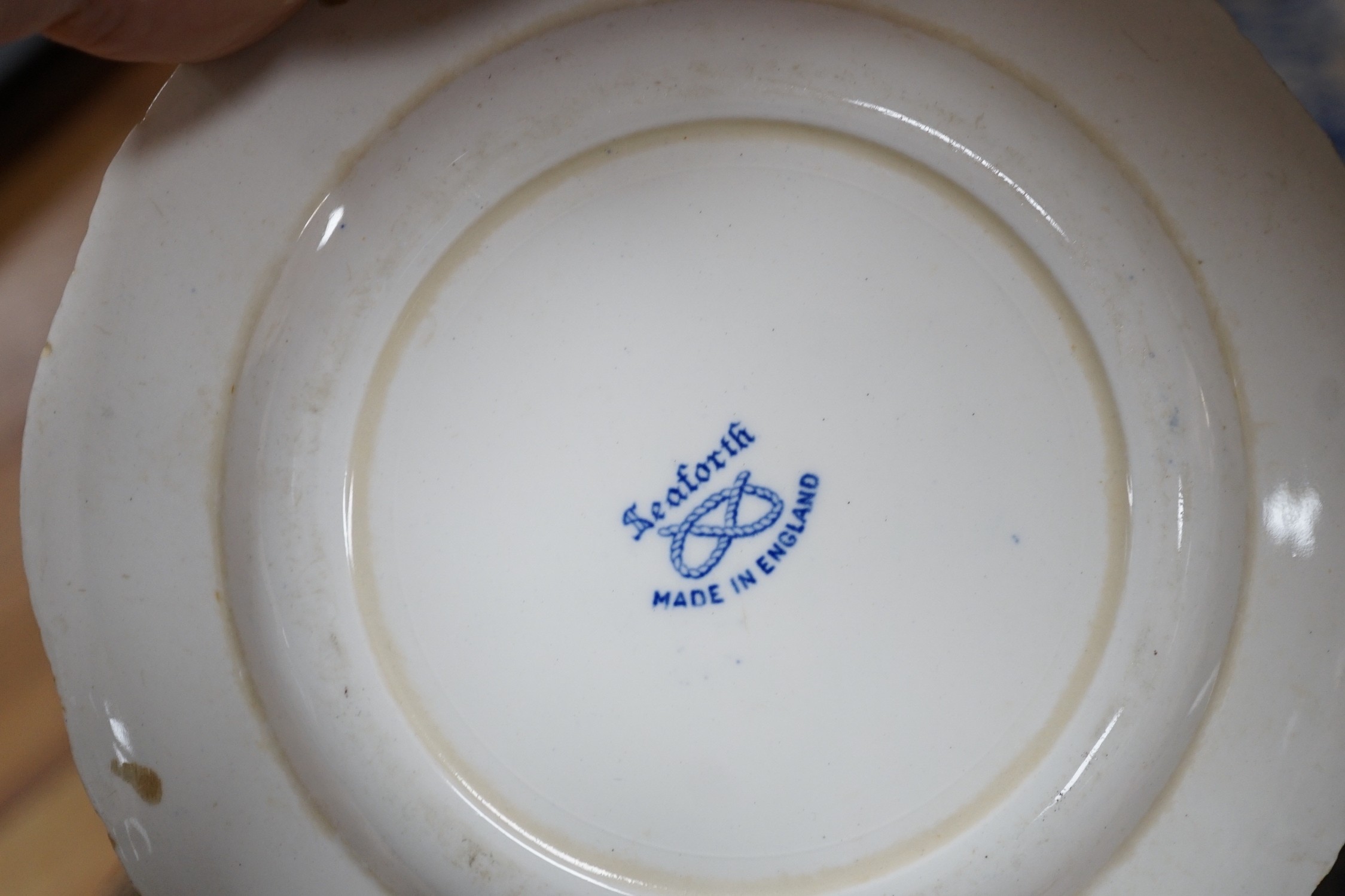 A quantity of blue and white ceramics